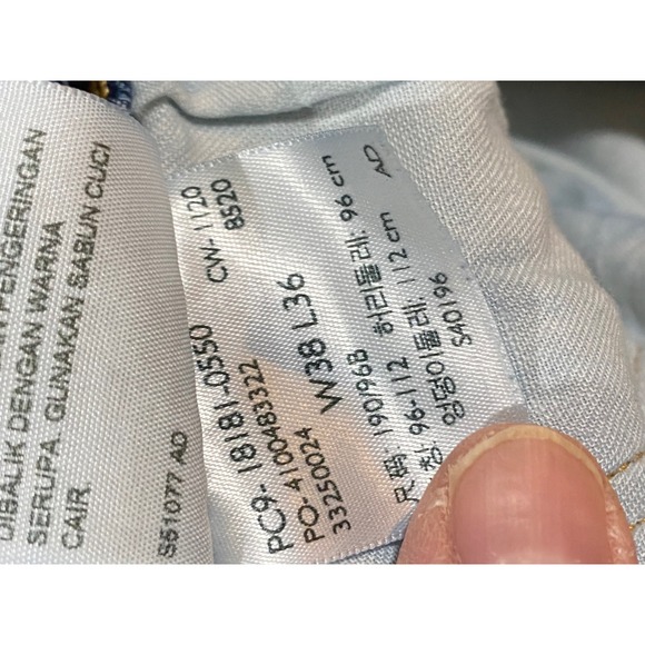 Levis 550 Relaxed Fit Mens Blue Jeans 38x36 Medium Wash Stretch 18181-0550 - Picture 8 of 10